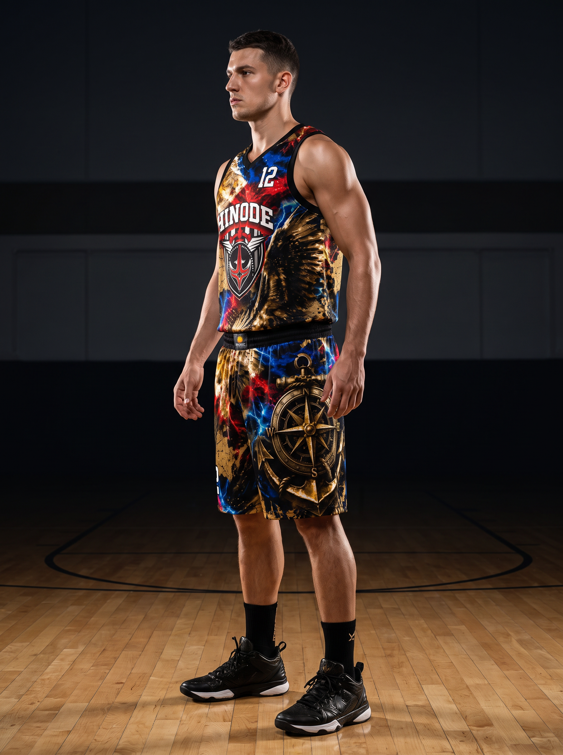 Custom basketball jersey right side view